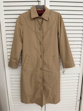 Vintage London Fog Maincoats Trench Coat with Zip-Out Pile Liner - Petite